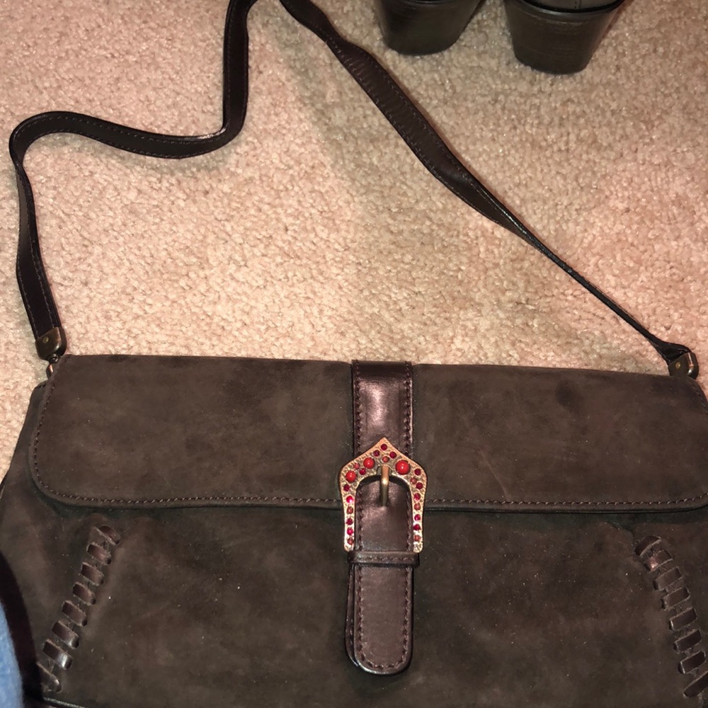 Suede Boot With Studs Matching Purse - image 6